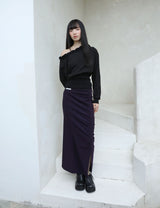 ルシュド ロング タイ スカート(PURPLE)