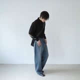 diagonal wide denim