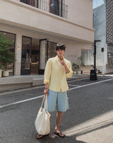 Bureau Linen Bermuda Denim Pants