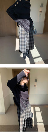 フレッドチェックウールカプリバミューダパンツ