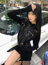 フェザーライト ナイロン レイヤード ニット ジャケット