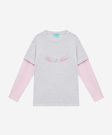 リラックスダブルレイヤーTシャツ