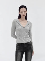 26FW★ [mnem] Fold Hood Tee