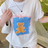 Crayon Bear Box fit Short-sleeved T-shirt