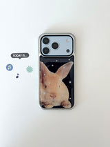 BABY BUNNY NAVY Silver Epoxy Case
