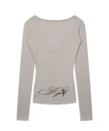 LACE LONG SLEEVE TEE (PINK BEIGE)