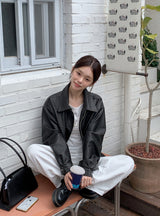 #LV ビンテージブラックレザージャケット