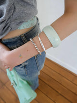 milky acrylic bangle
