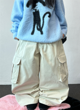 balloon fruity peach-skin cotton cargo balloon pants 🤍🩶🩵 3 COLOR