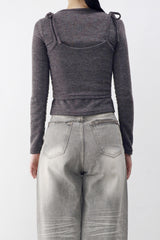 Diark Layered Bustier Cardigan