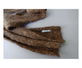 Earl grey alpaca cardigan (muffler set)