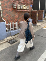 26SS★ [BAONHAUS] Lumie Check Ribbon Blouse