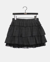 Sharid Checkered Frill Mini Skirt