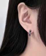 ブラックスターワンタッチイヤリングピアス 2PCS