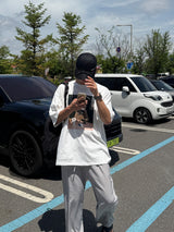 [A-S0256] ラクーンフォト半袖Tシャツ (2色)