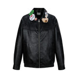 13DE MARZO Badge Leather Jacket