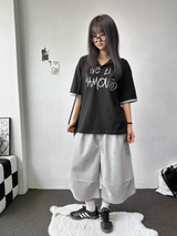 Nin-Hi Pintuck Parachute Bermuda Pants 3-Color