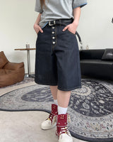Arpa Front Button Bermuda Denim Pants