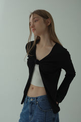 TWIST PEARL KNIT_ BLACK