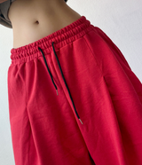Graff Hot Star Letter Tattoo Patch Wide Balloon Bermuda Shorts