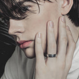 SVR-S618 AB6IX Jeon Woong wears silver Sliver 925 stone couple friendship silver ring