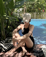 Cherony halter‑neck monokini