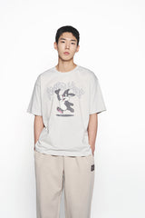 25SS CARTOON CHINCHILLA SHORT SLEEVE T-SHIRT LIGHT GREY