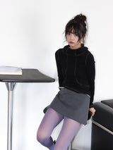 クラシックパッデドミニスカート (GREY)