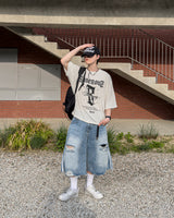 Labon Track Bermuda Denim Pants