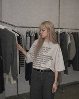 (UNISEX) Ss Slogan Over T-shirt