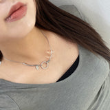 Dazzle Ball Circle Necklace
