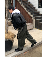 フックレザークロップジャケット