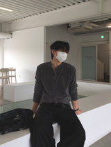 Rust Henry Neck Long Sleeve Knit 2C