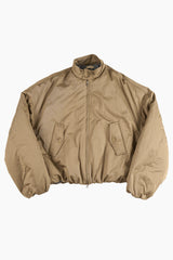 Coated crop padding blouson