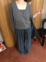 Wool layered knit set