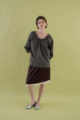 Slip satin midi skirt_purple