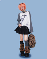 グランジ ストライプド ボックス Tシャツ