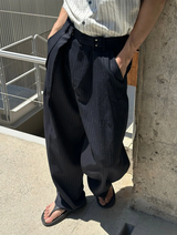 [S/S] マルチストライプハーフシャツ(2color)