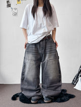 クチ サイド カーペンター ジップ ワイド バルーン パンツ 3カラー