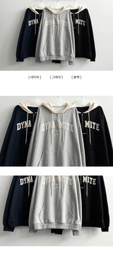 Diner Patch Embroidery Semi-Zipup Hood