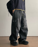Bevel Cargo Denim Pants