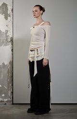 ODE DUAL BUTTON HALTER LONGSLEEVE