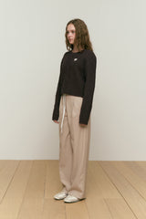 ARCH CHERRY CABLE KNIT [DARK BROWN]