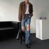 Chen Semi-cropped button suede jacket (3 colors)