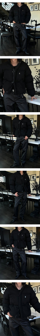 [Unisex] コーティングレザーワイドパンツ