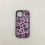 heart leopard (dark pink) case 