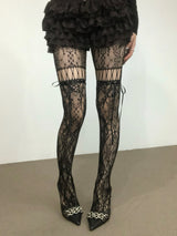 Ribbon Strap Mesh Stocking(4colors)