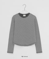 ムヤンドットボーダー長袖Tシャツ