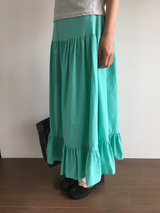 Liang button frill long skirt (4color)