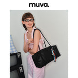 muva.レザー トラベル ハンド＆ショルダーバッグ ラージキャパシティ ジムバッグ